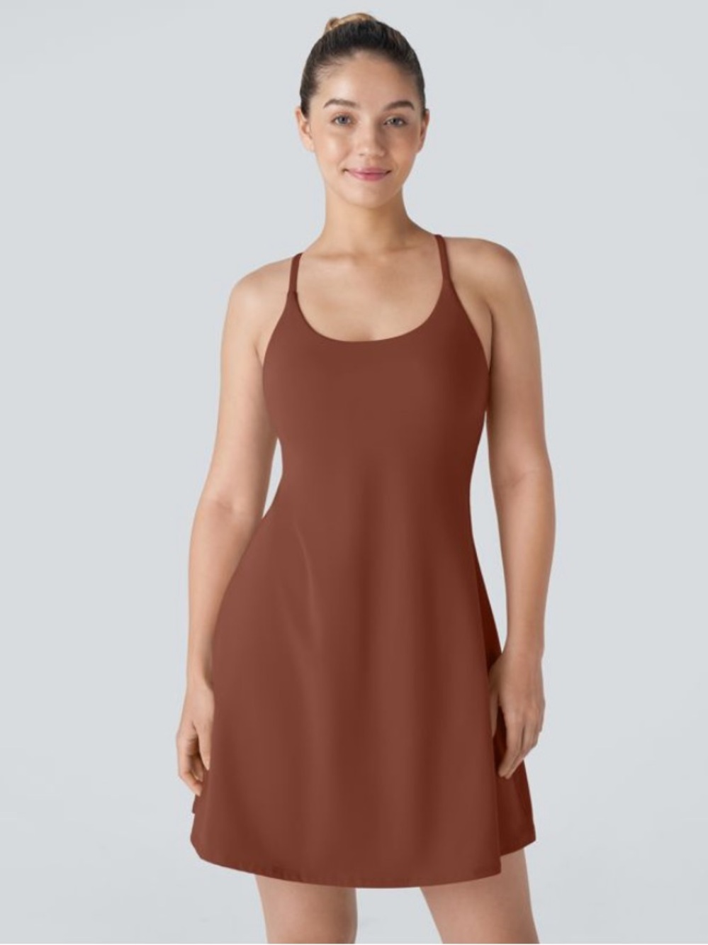 Halara Longer Length Edition Easy Peezy SoftlyZero Built-in Shorts Dress Size L